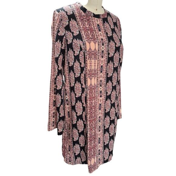 NWT BCBGeneration Colorful 100% Polyester Shift Open Back Dress Sz L - Picture 2 of 4